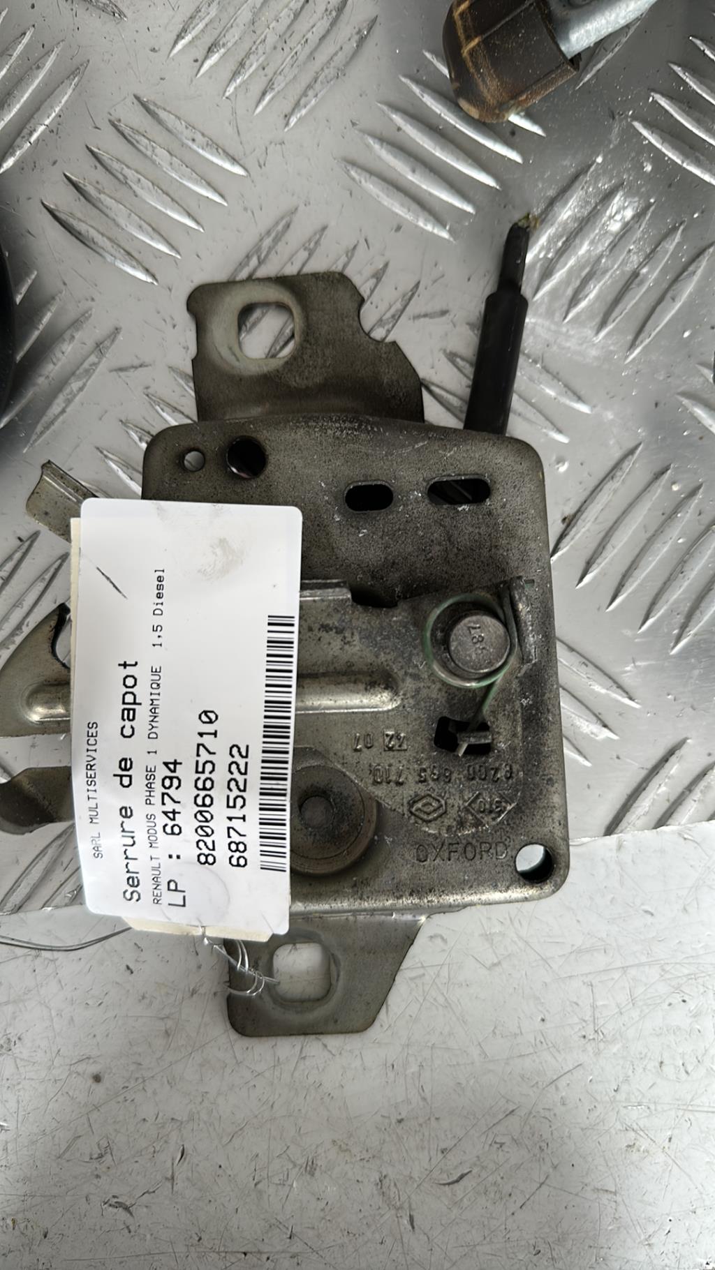 Serrure de capot RENAULT MODUS PHASE 1 Diesel - 1