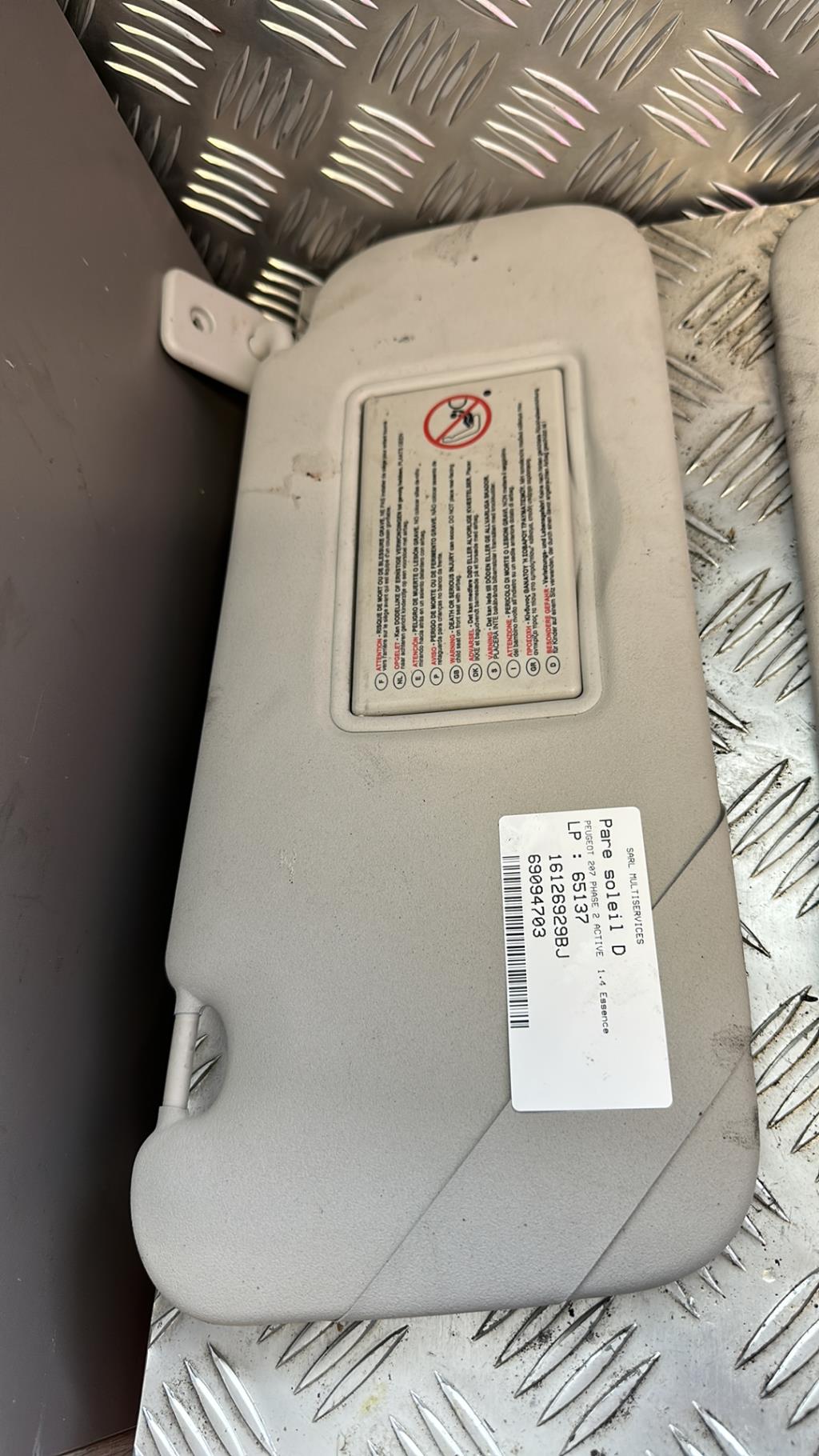 Visiera parasole destra PEUGEOT 207 PHASE 2 Gasolina - 1