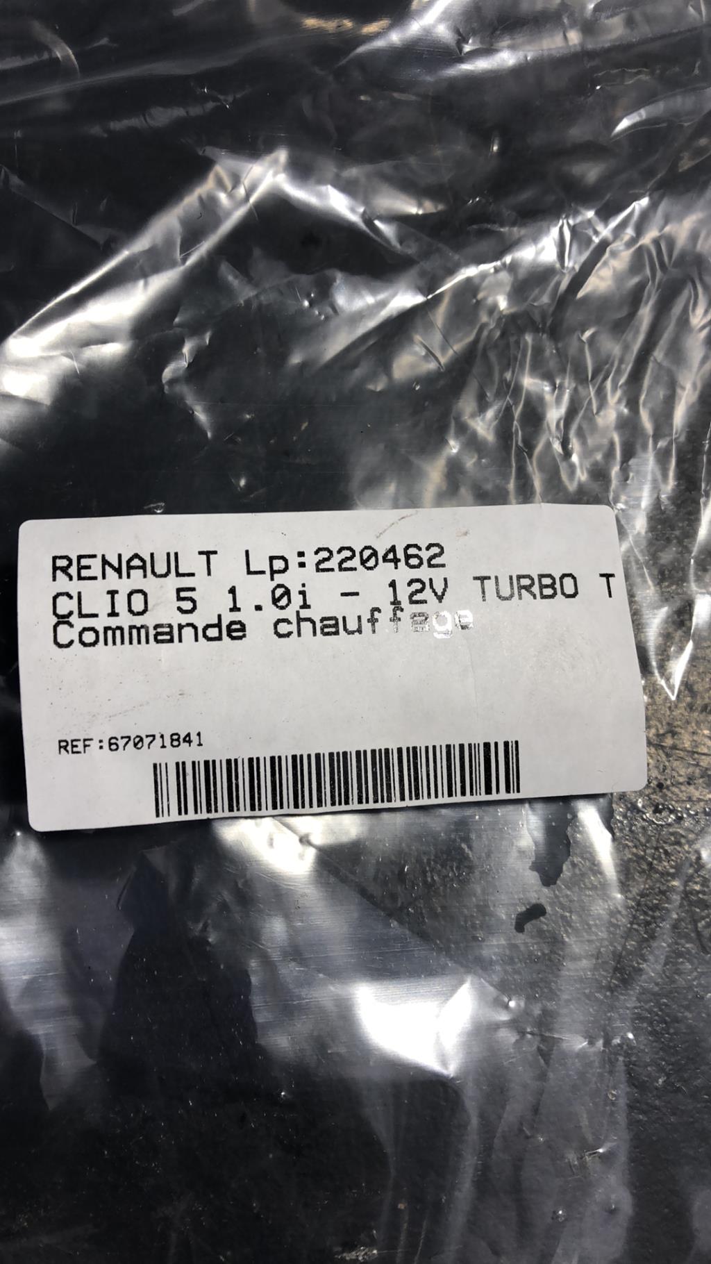 Commande chauffage RENAULT CLIO 5 PHASE 1 Essence/Hybride - 1
