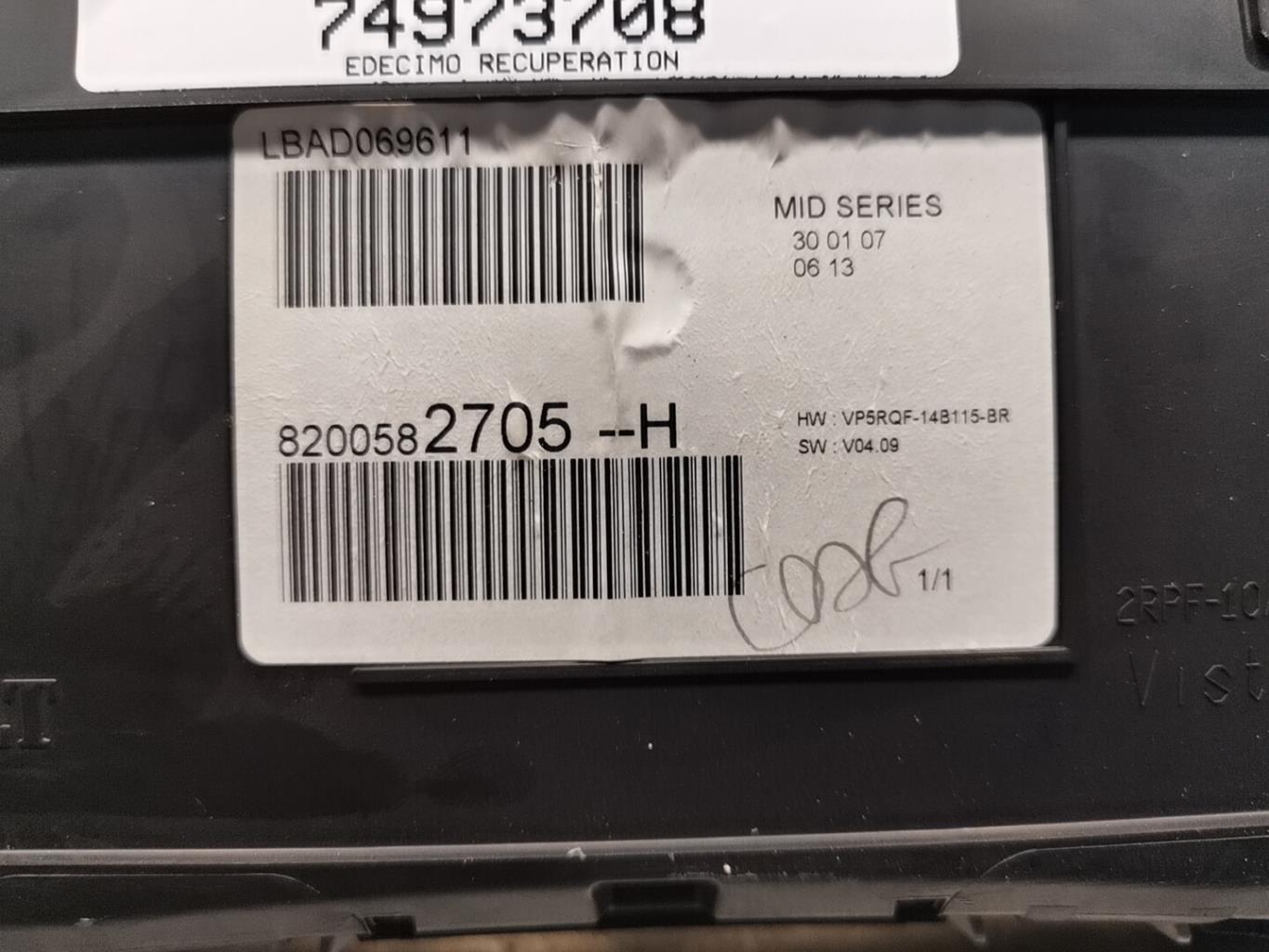 Compteur RENAULT CLIO 3 PHASE 1 Diesel - 1