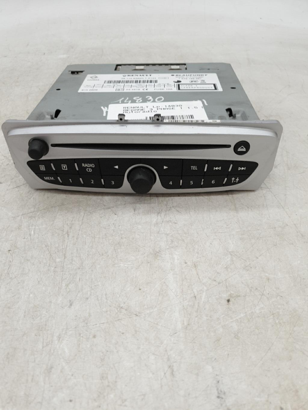 Autoradio d'origine RENAULT MEGANE 3 PHASE 1 Diesel - 1