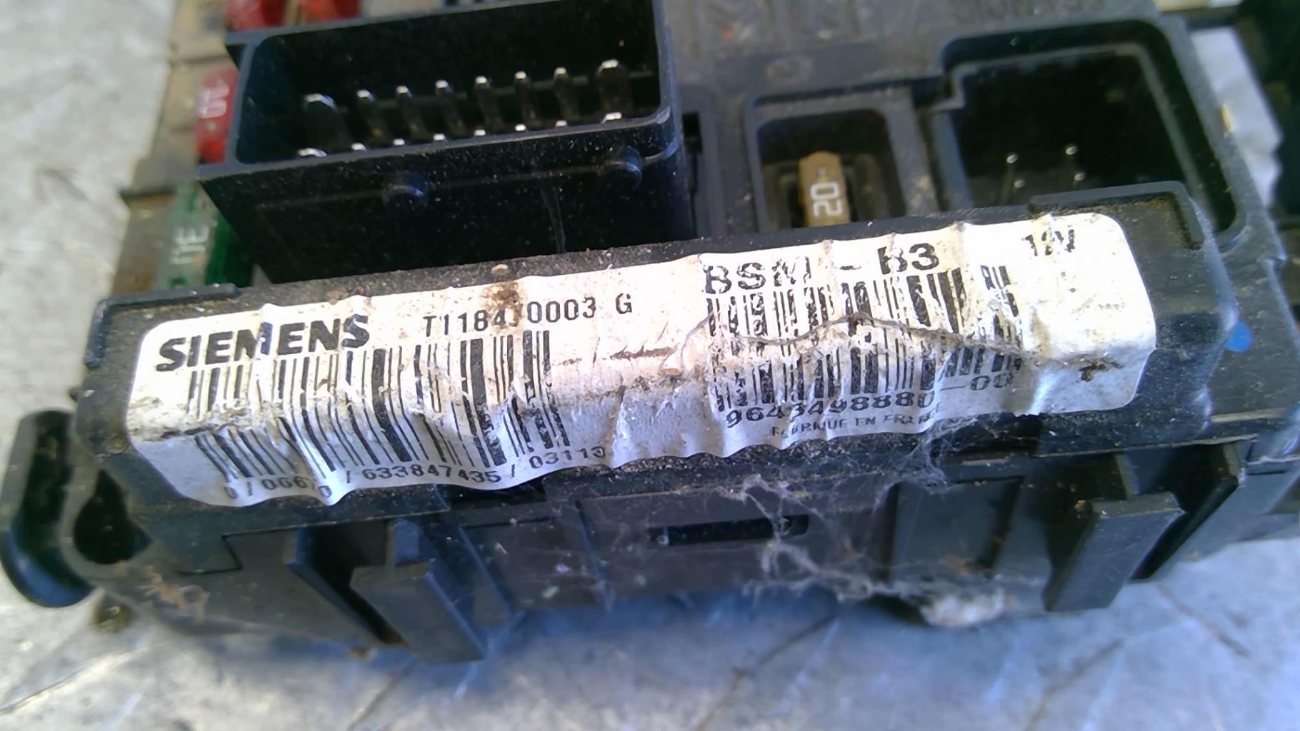 Boitier servitude moteur (BSM) CITROEN BERLINGO 1 PHASE 2 Diesel - 1