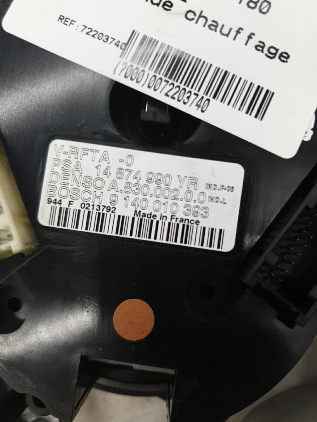 Commande chauffage CITROEN C8 Diesel - 1