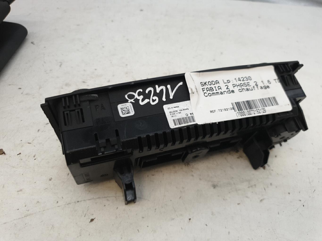 Commande chauffage SKODA FABIA 2 PHASE 2  - 1