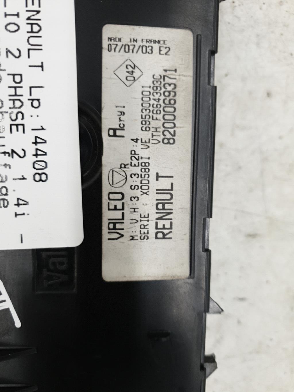 Commande chauffage RENAULT CLIO 2 PHASE 2 Essence - 1