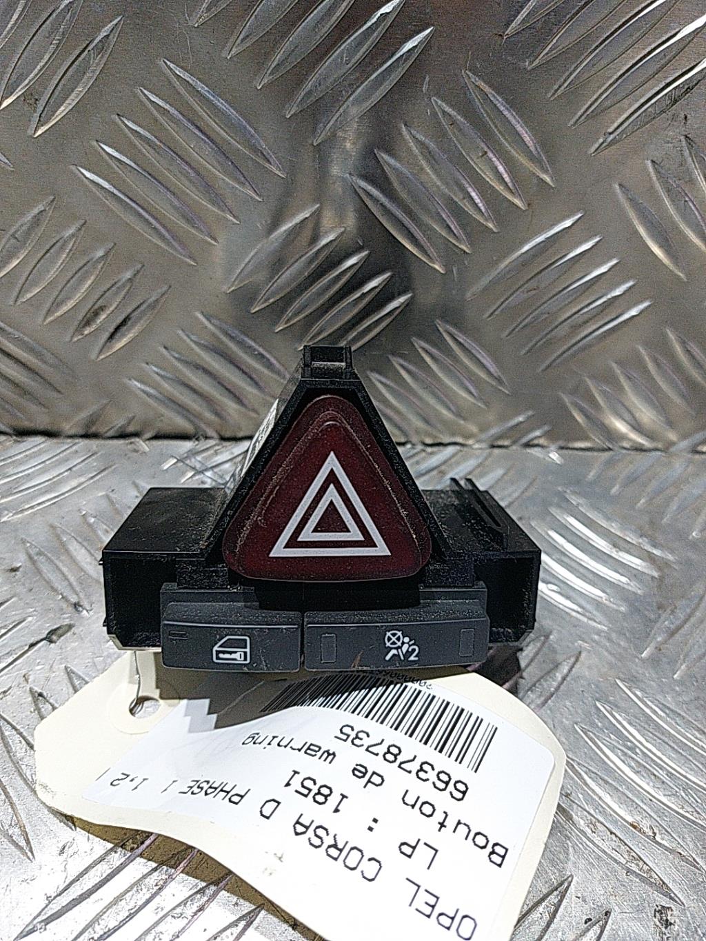 Bouton de warning OPEL CORSA D PHASE 1 Diesel - 1