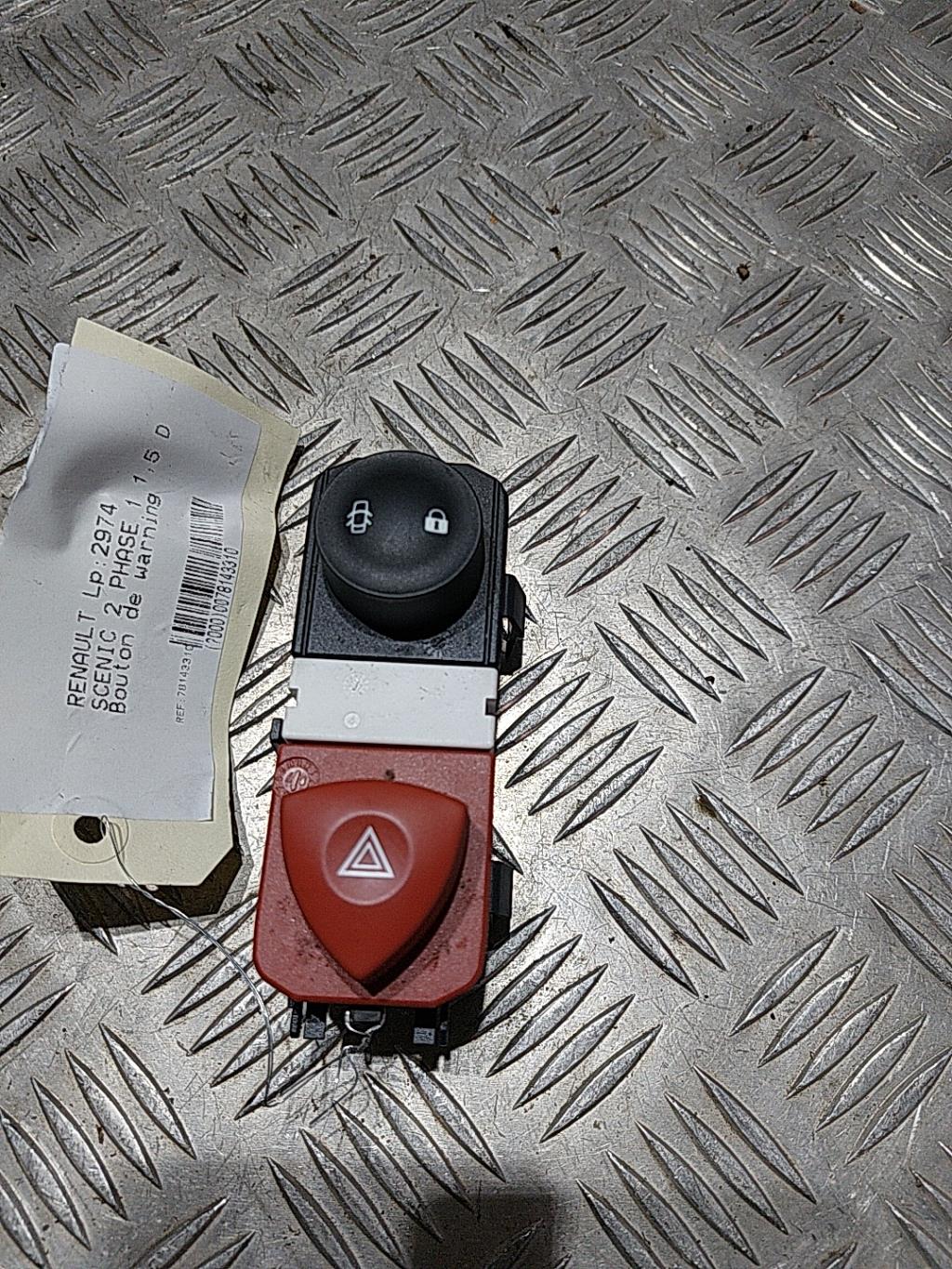 Bouton de warning RENAULT SCENIC 2 PHASE 1 Diesel - 1