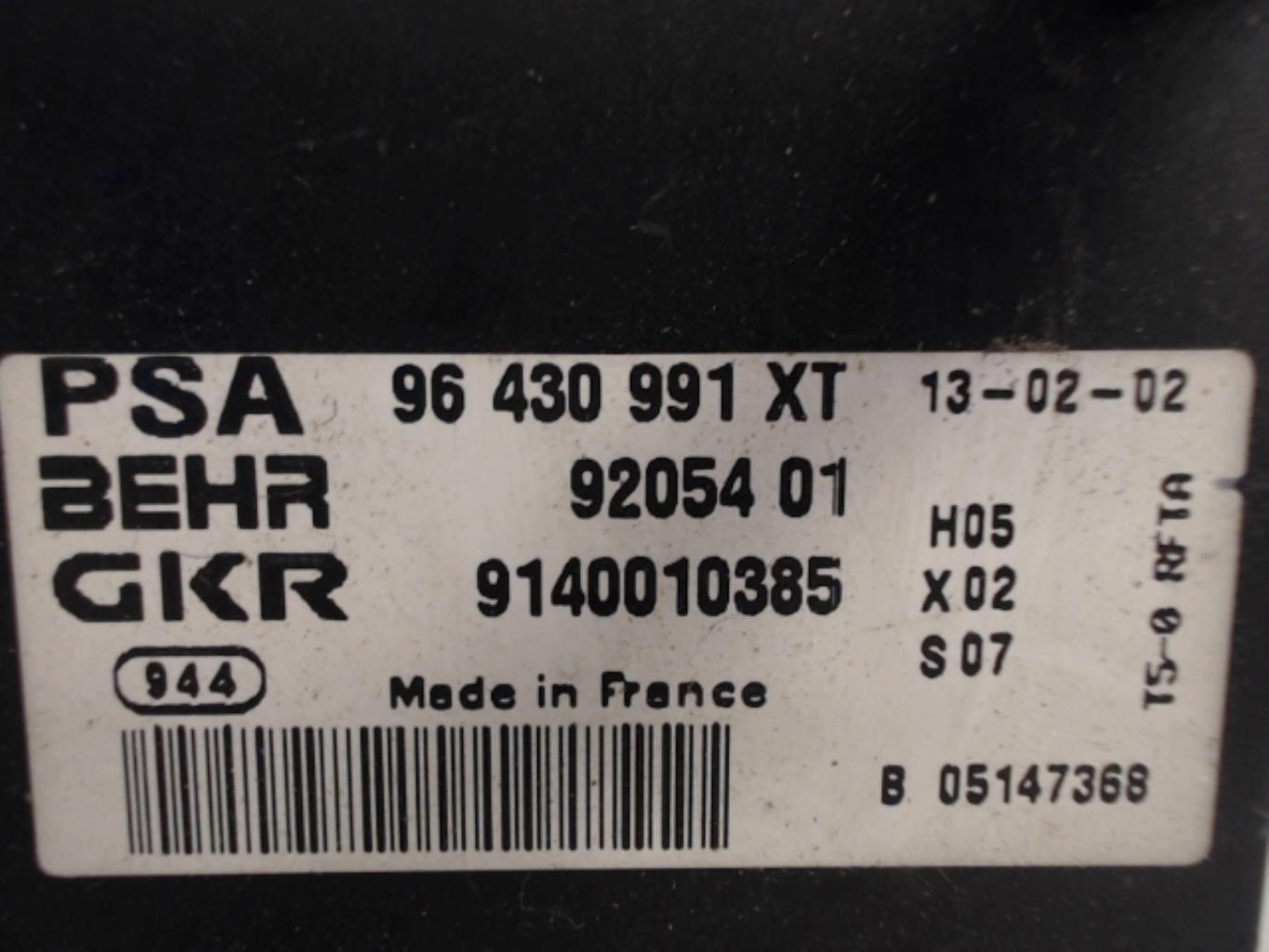 Commande chauffage PEUGEOT 307 PHASE 1 Diesel - 1