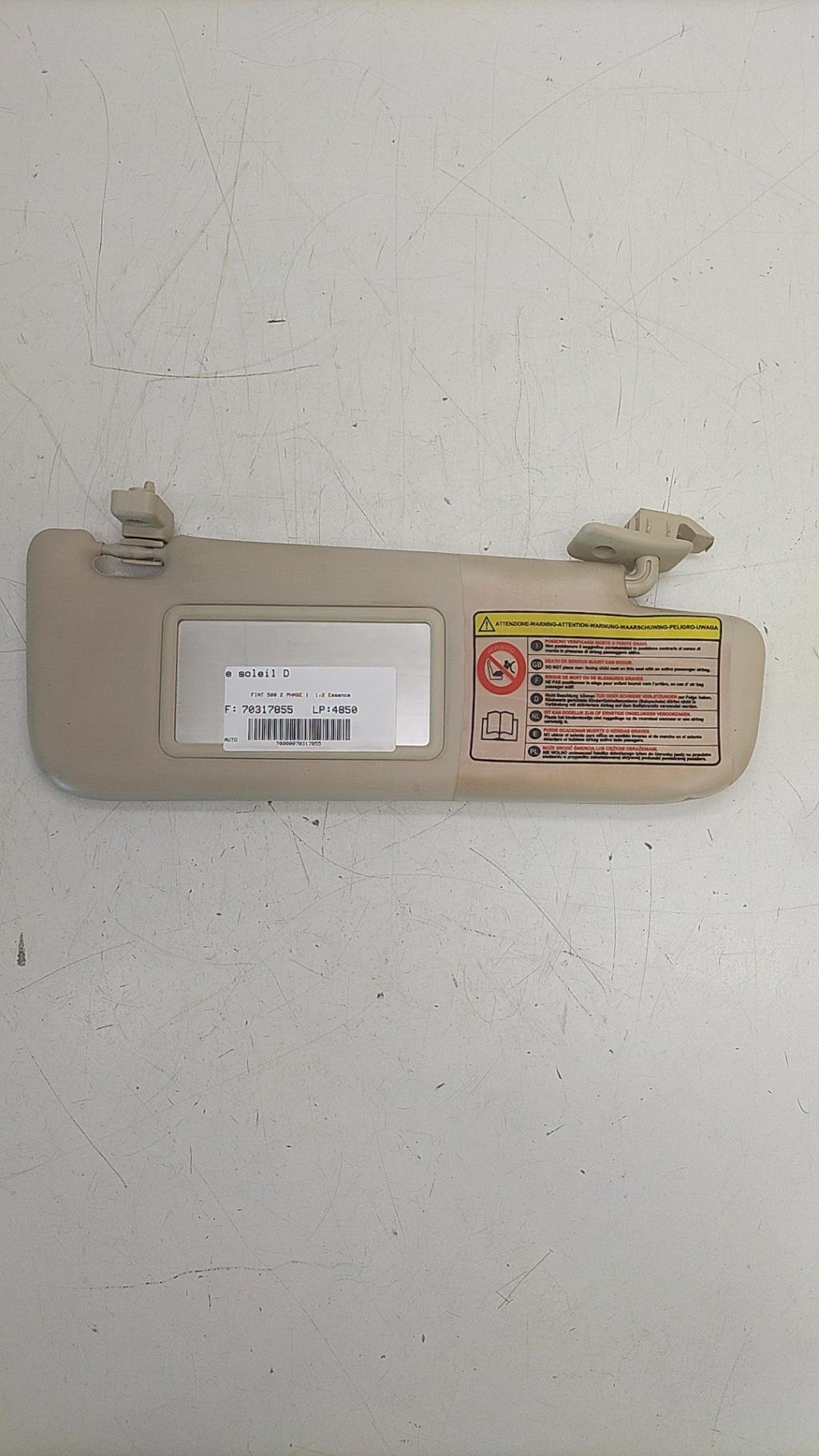 Visiera parasole destra FIAT 500 2 PHASE 1 Gasolina - 1