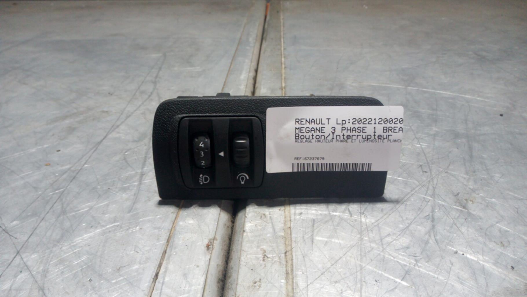 Bouton/Interrupteur RENAULT MEGANE 3 PHASE 1 BREAK  - 1