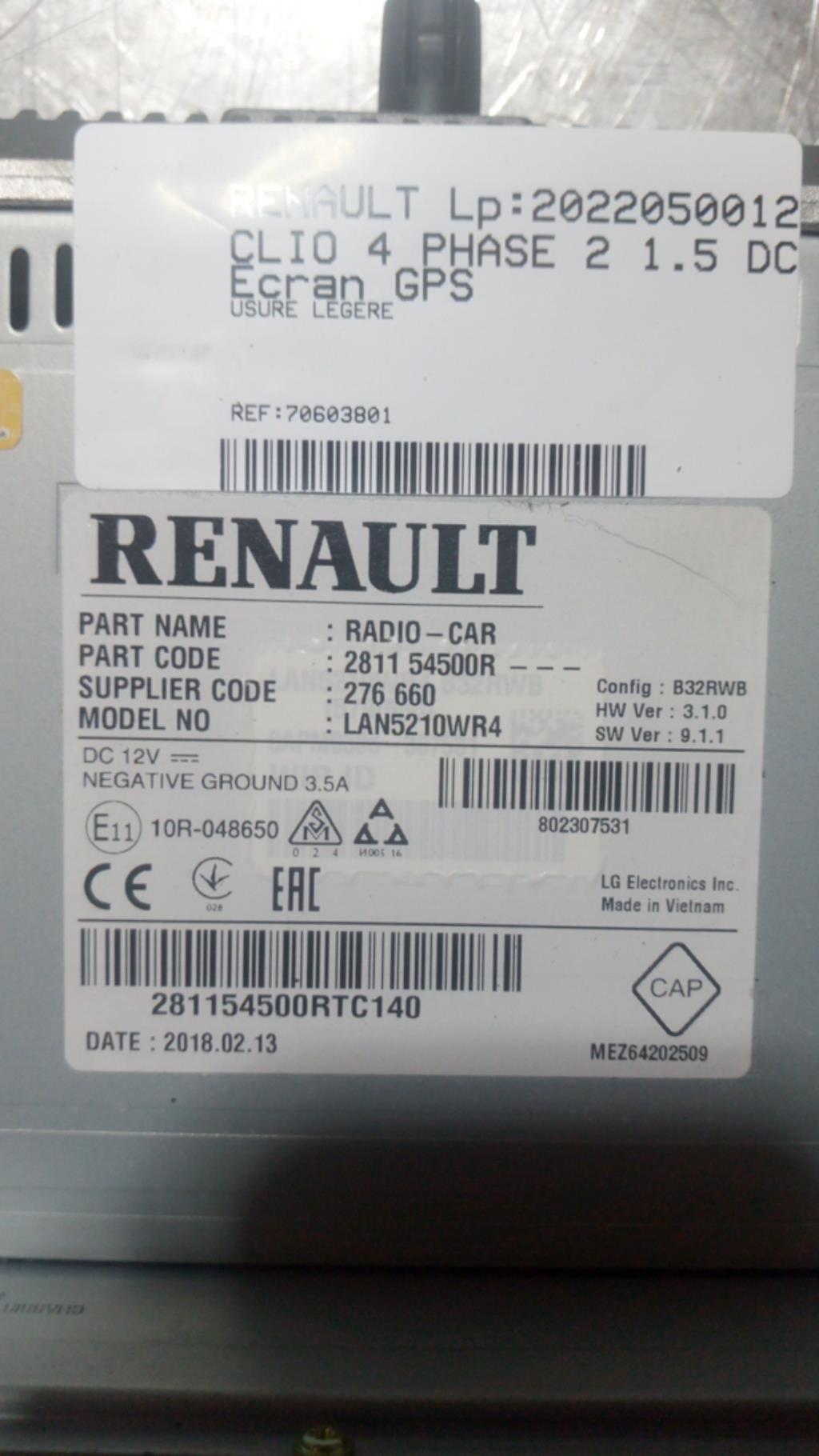 Ecran GPS RENAULT CLIO 4 PHASE 2 Diesel - 1