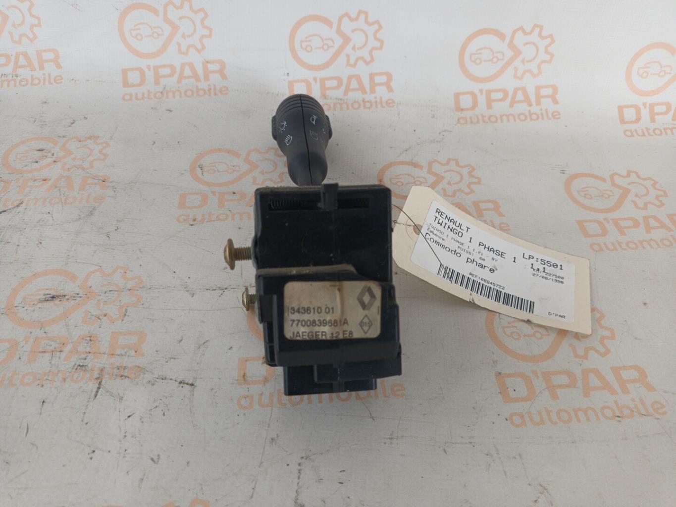 Commodo phare RENAULT TWINGO 1 PHASE 1 Essence - 1