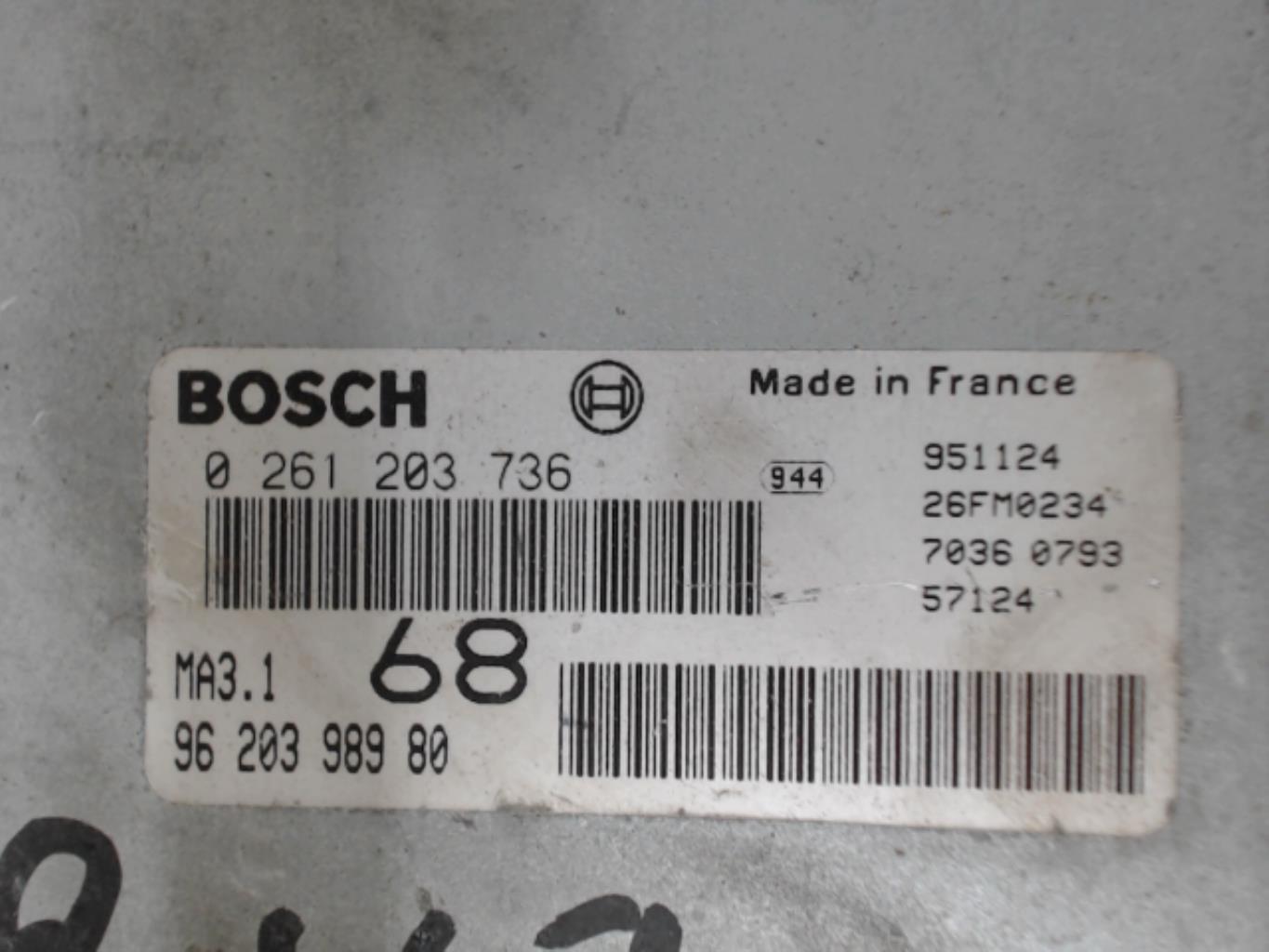 Calculateur CITROEN SAXO PHASE 1 Essence - 1