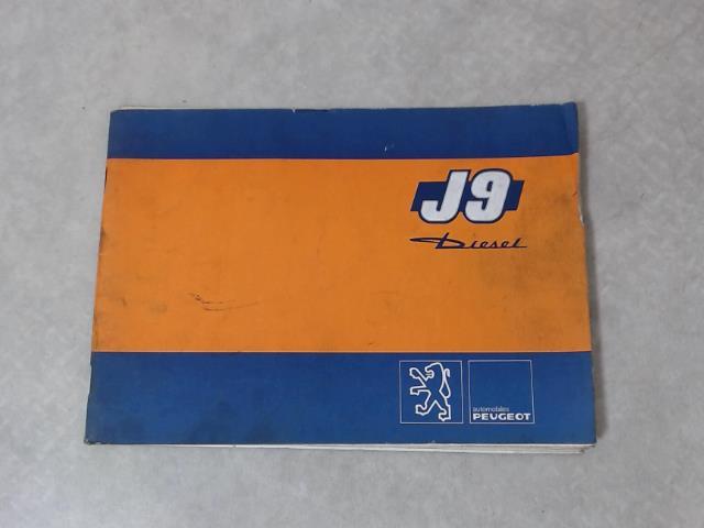 Notice d'utilisation PEUGEOT J9  - 1
