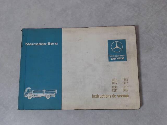 Notice d'utilisation MERCEDES 1013  - 1