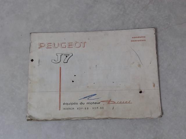Notice d'utilisation PEUGEOT J7  - 1