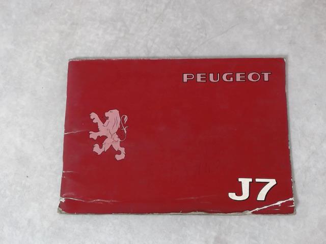 Notice d'utilisation PEUGEOT J7  - 1