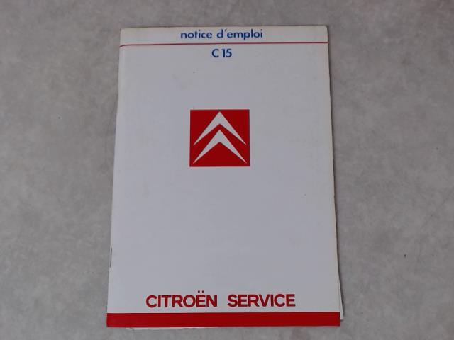 Notice d'utilisation CITROEN C15  - 1