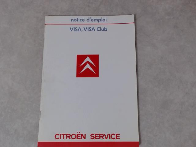 Notice d'utilisation CITROEN VISA CLUB  - 1