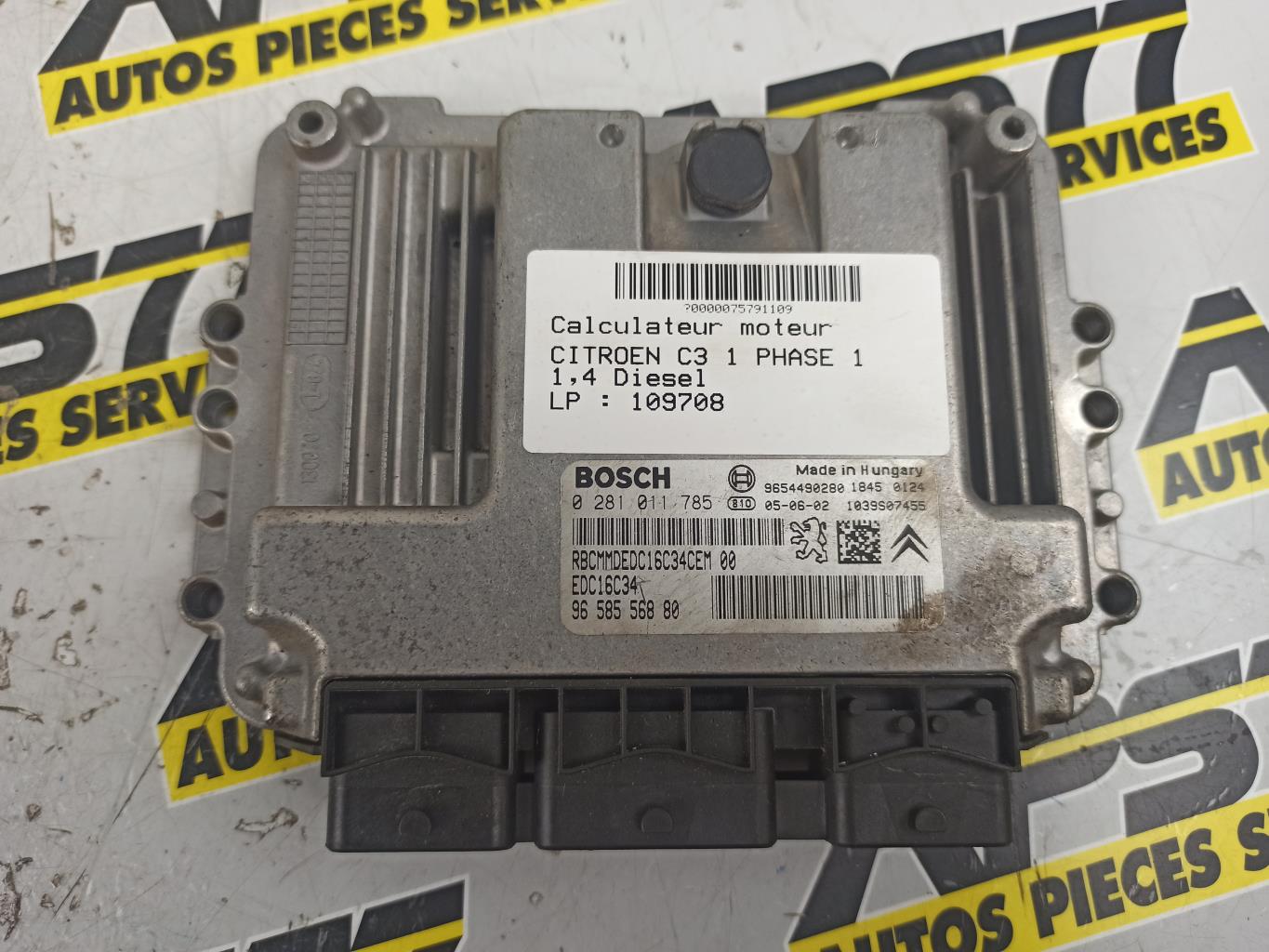 Calculateur moteur CITROEN C3 1 PHASE 1 Diesel - 1