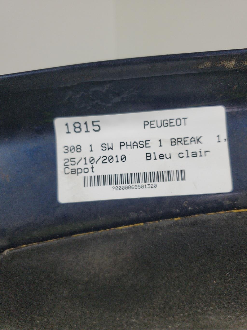 Capot PEUGEOT 308 1 SW PHASE 1 BREAK Diesel - 1