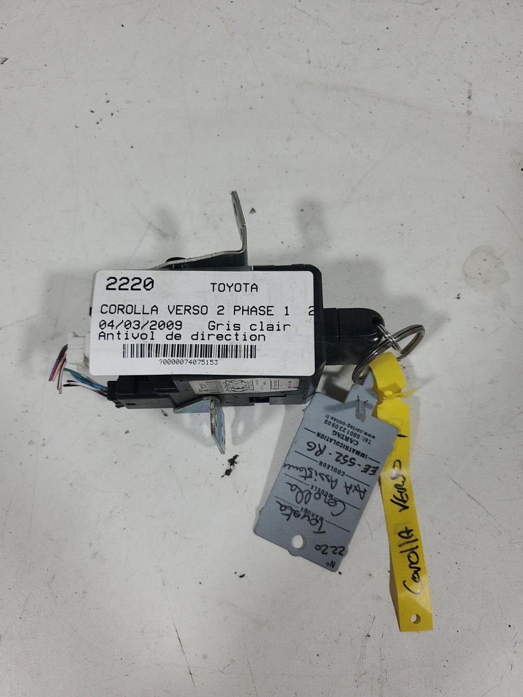 Antivol de direction TOYOTA COROLLA VERSO 2 PHASE 1 Diesel - 1