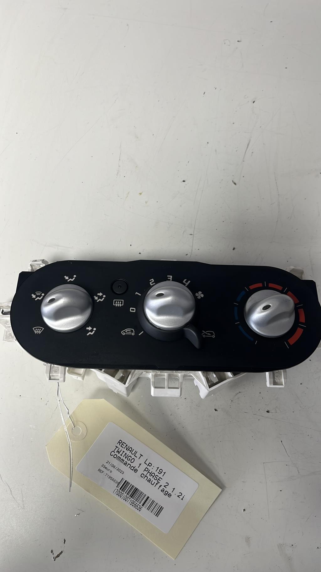 Commande chauffage RENAULT TWINGO 2 PHASE 1  - 1