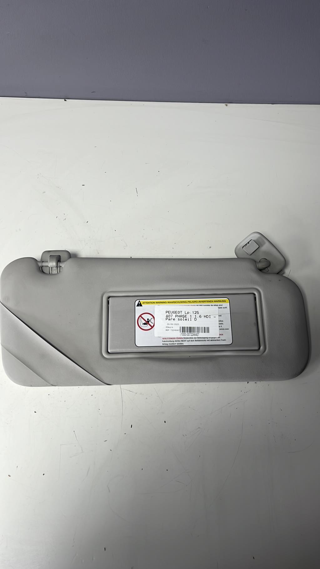 Visiera parasole destra PEUGEOT 407 PHASE 1 Diésel - 1