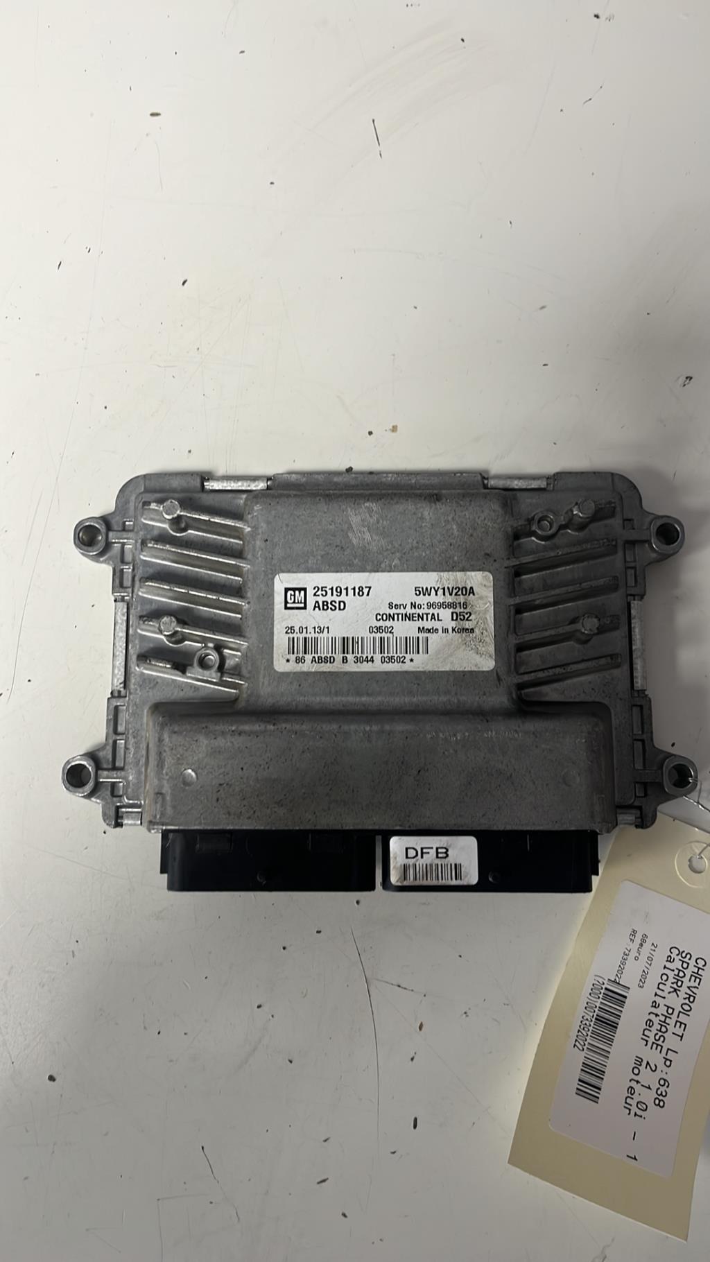 Centralina motore CHEVROLET SPARK PHASE 2 Gasolina - 1