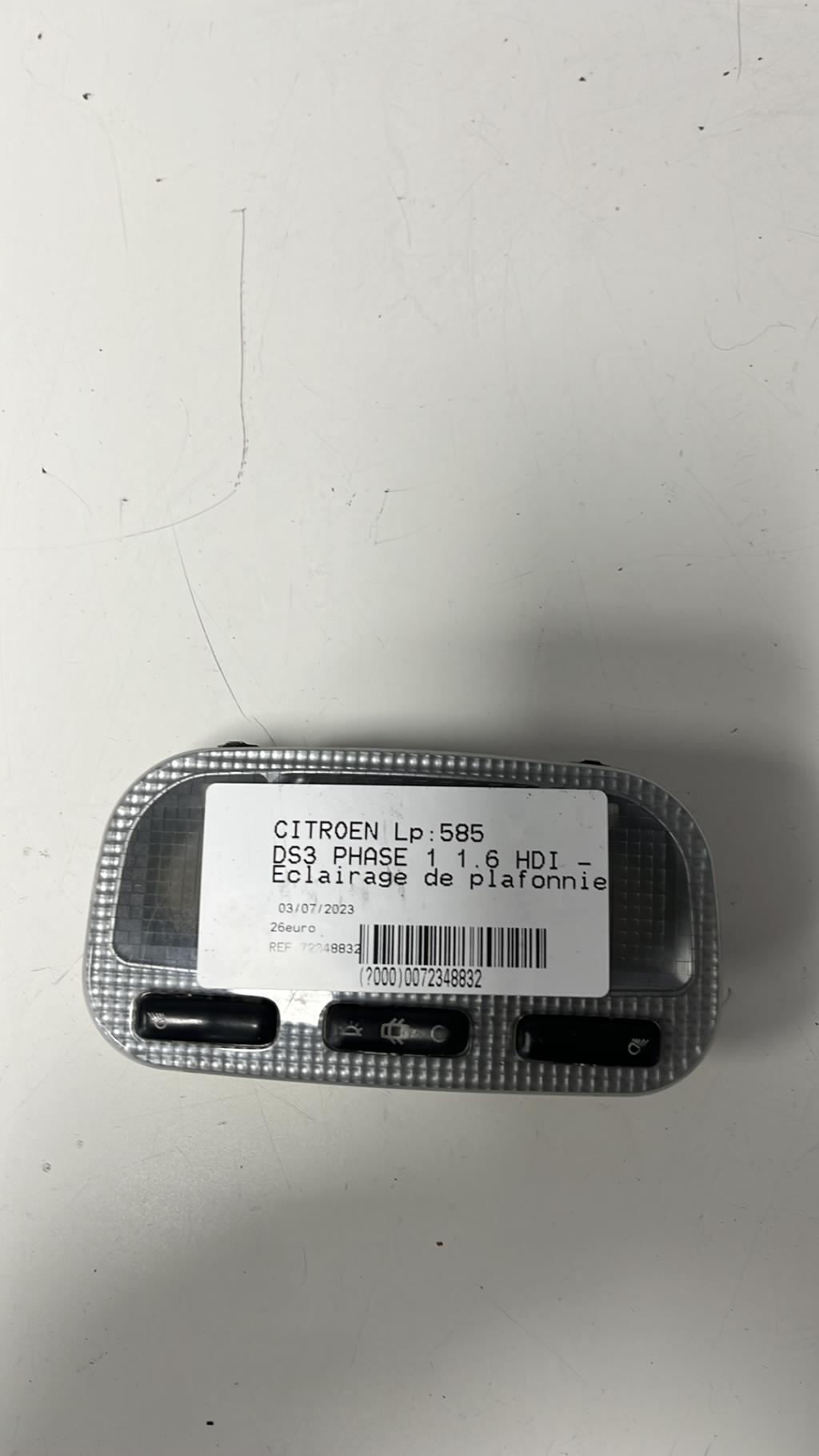 Eclairage de plafonnier CITROEN DS3 PHASE 1 Diesel - 1