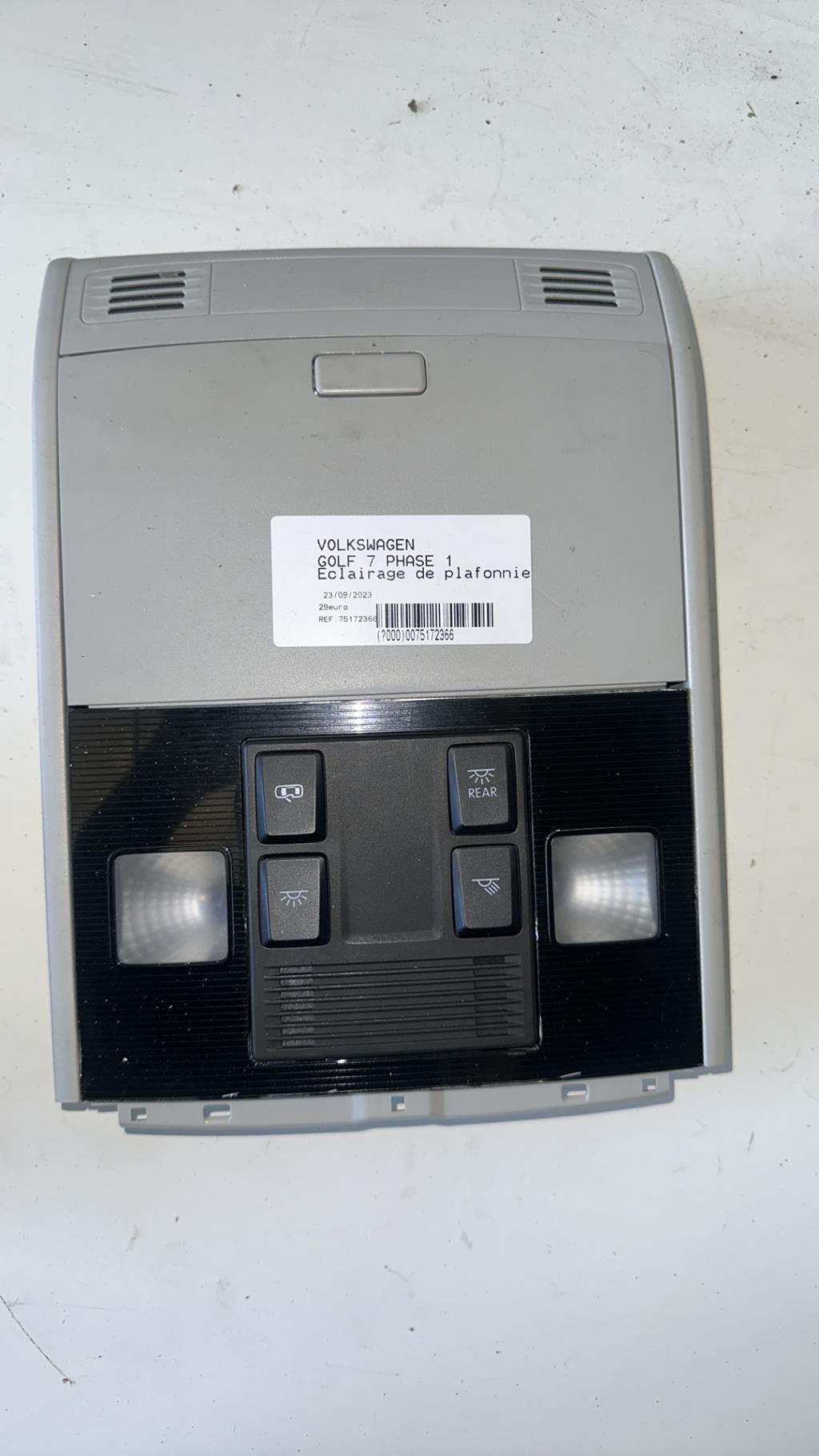 Eclairage de plafonnier VOLKSWAGEN GOLF 7 PHASE 1  - 1