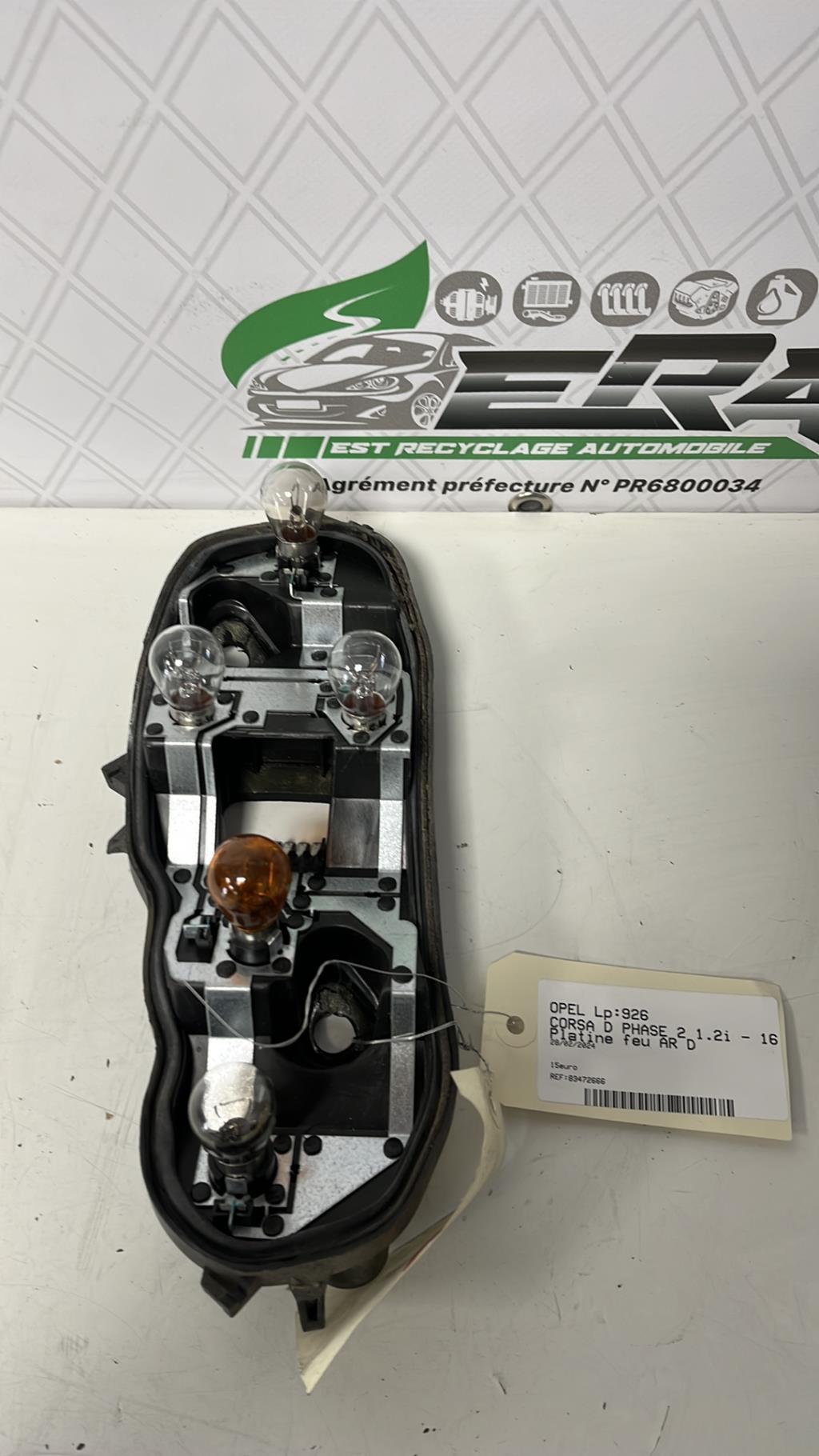 Base portalampade fanale posteriore destro OPEL CORSA D PHASE 2 Gasolina - 1