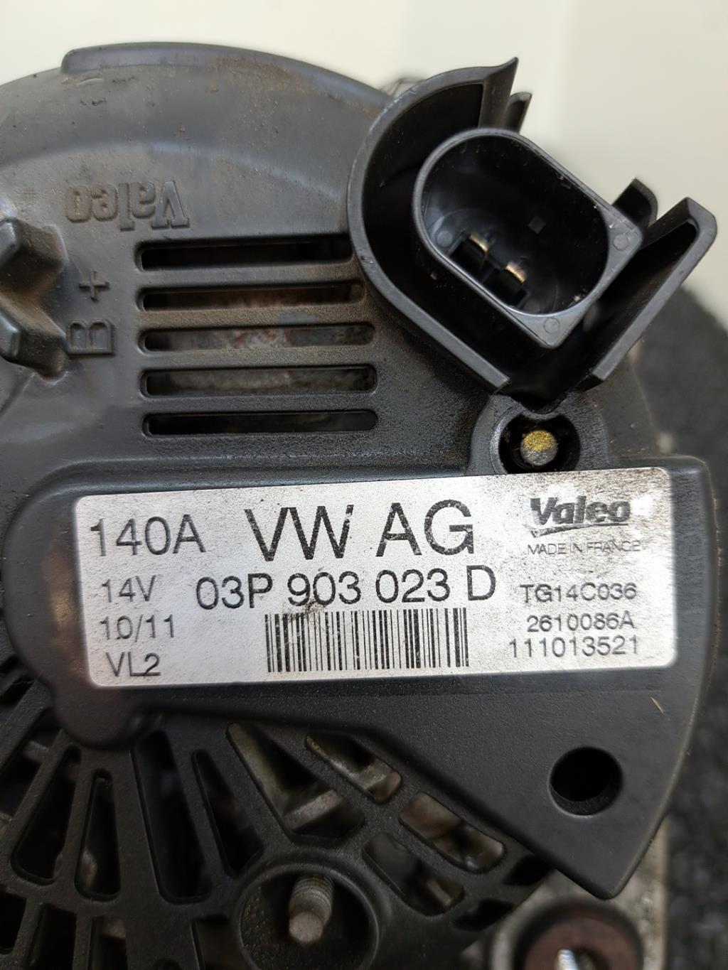 Alternateur VOLKSWAGEN POLO 5 PHASE 1 Diesel - 1