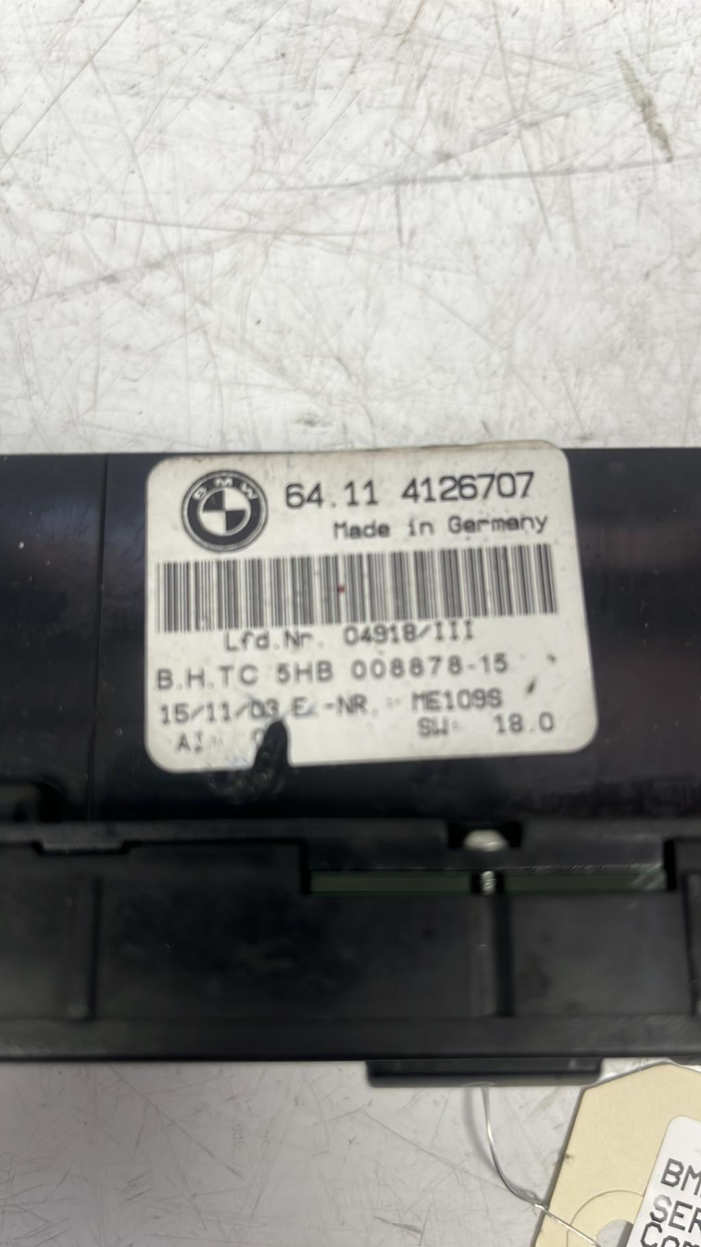 Commande chauffage BMW SERIE 3 E46 PHASE 2 Diesel - 1