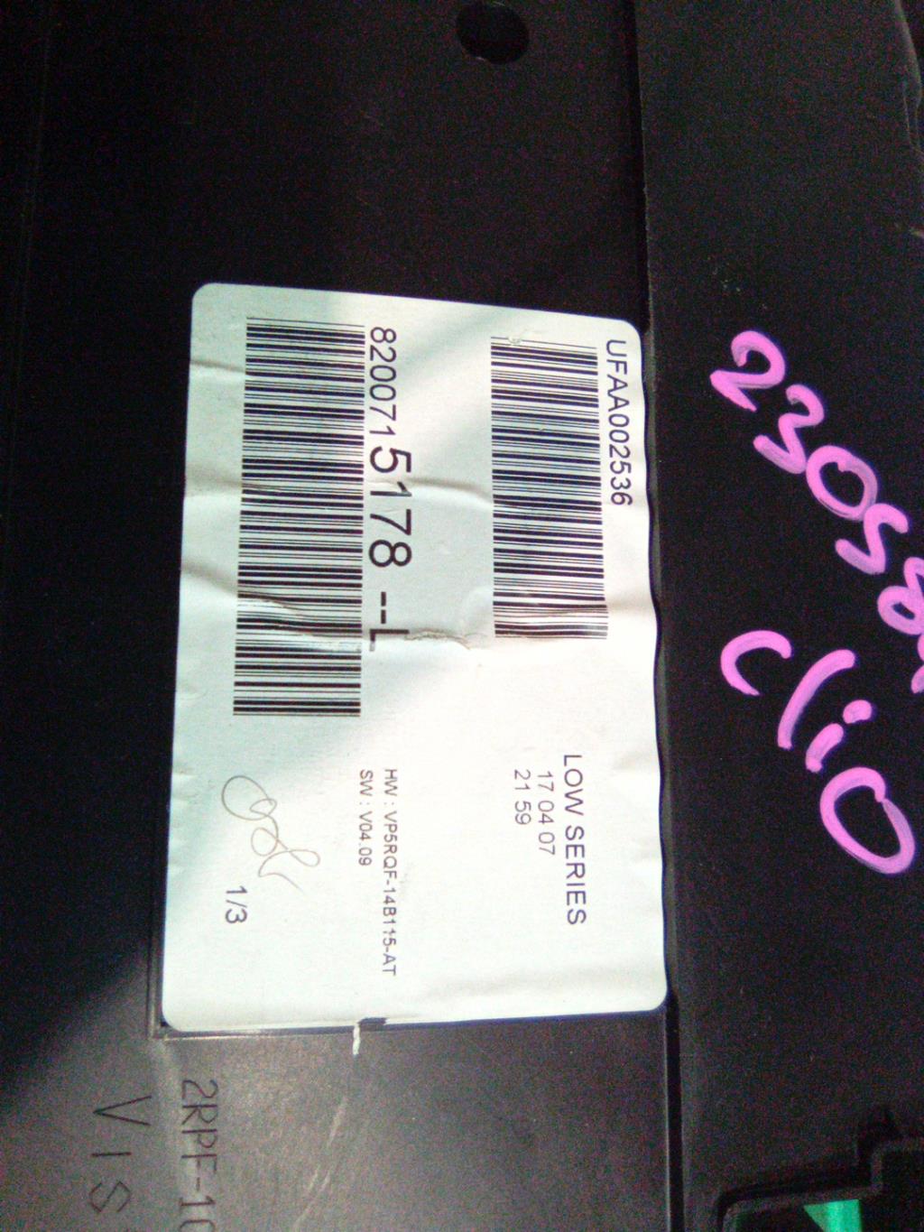 Compteur RENAULT CLIO 3 PHASE 1 Essence - 1