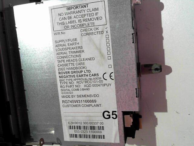 Autoradio originale ROVER 75  - 1