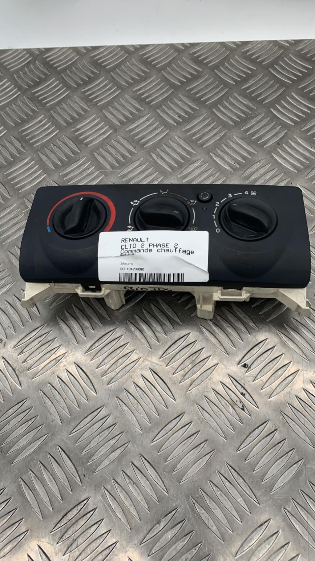 Commande chauffage RENAULT CLIO 2 PHASE 2  - 1