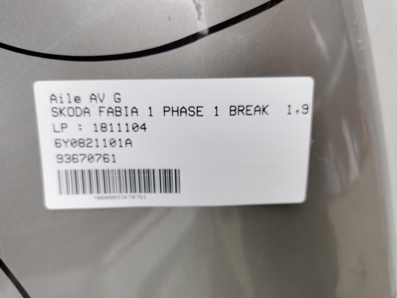 Aile avant gauche SKODA FABIA 1 PHASE 1 BREAK Diesel - 1