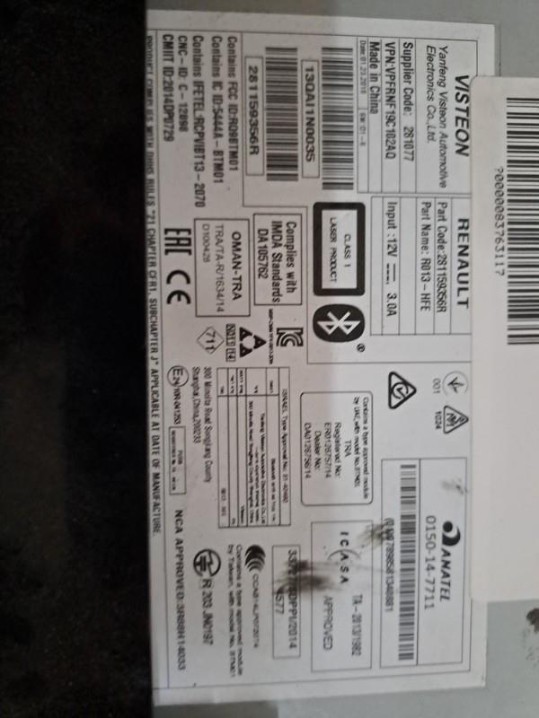 Autoradio d'origine RENAULT KADJAR PHASE 1 Essence - 1