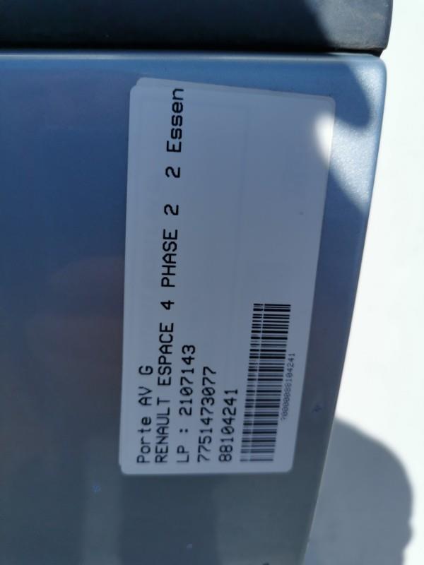 Porte avant gauche RENAULT ESPACE 4 PHASE 2 Essence - 1