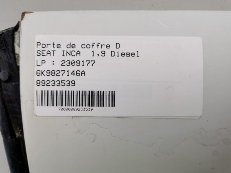 Porte de coffre droit SEAT INCA Diesel - 1