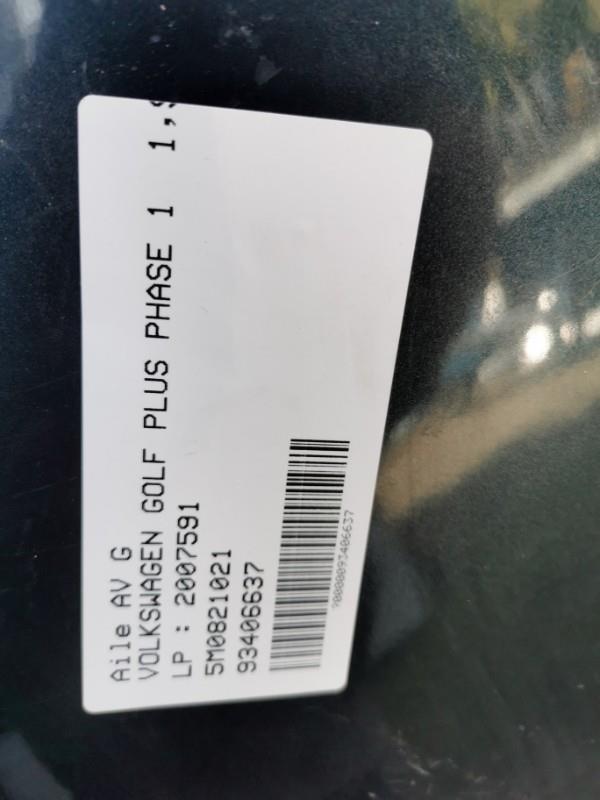 Aile avant gauche VOLKSWAGEN GOLF PLUS PHASE 1 Diesel - 1