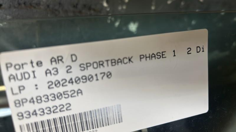 Porte arriere droit AUDI A3 2 SPORTBACK PHASE 1 Diesel - 1