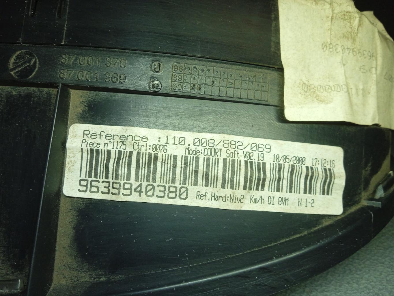 Compteur PEUGEOT 406 PHASE 2 Diesel - 1