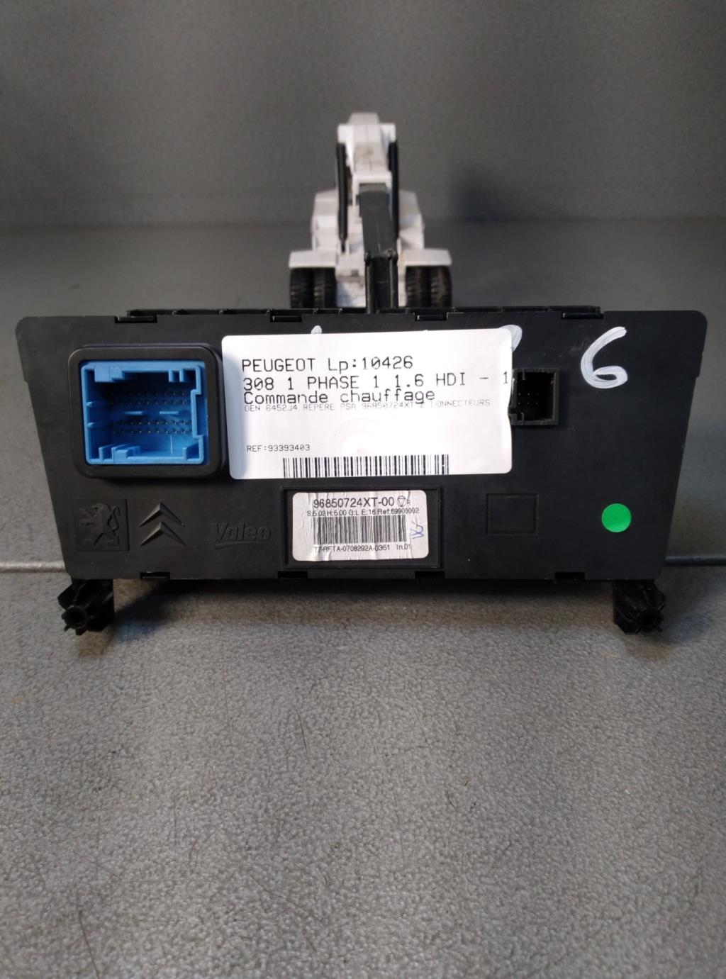 Commande chauffage PEUGEOT 308 1 PHASE 1 Diesel - 1