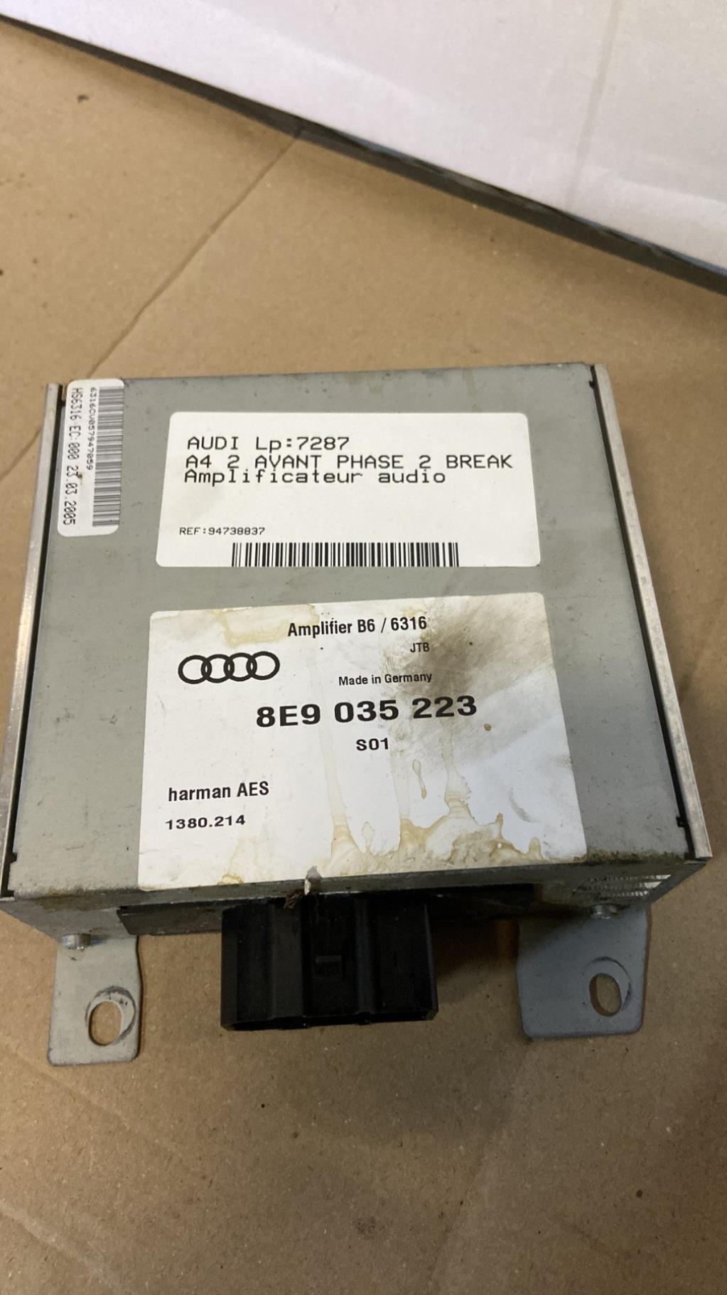 Amplificateur audio AUDI A4 2 AVANT PHASE 2 BREAK Diesel - 1