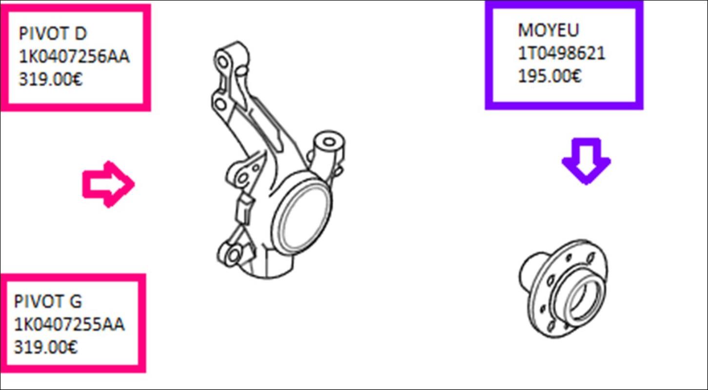 Fusee avant gauche AUDI A3 2 PHASE 1 Diesel - 1