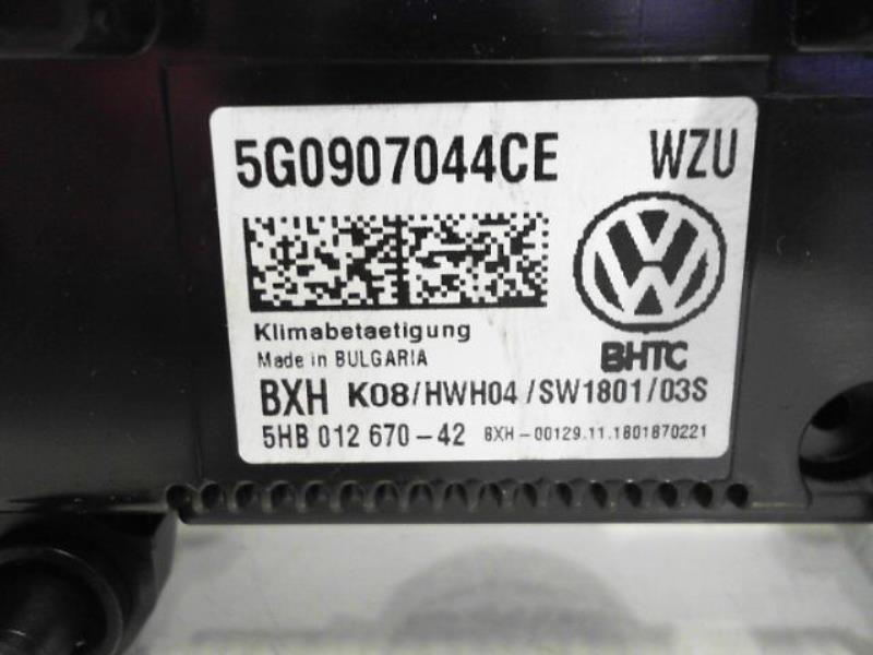 Commande chauffage VOLKSWAGEN GOLF 7 PHASE 2 Diesel - 1